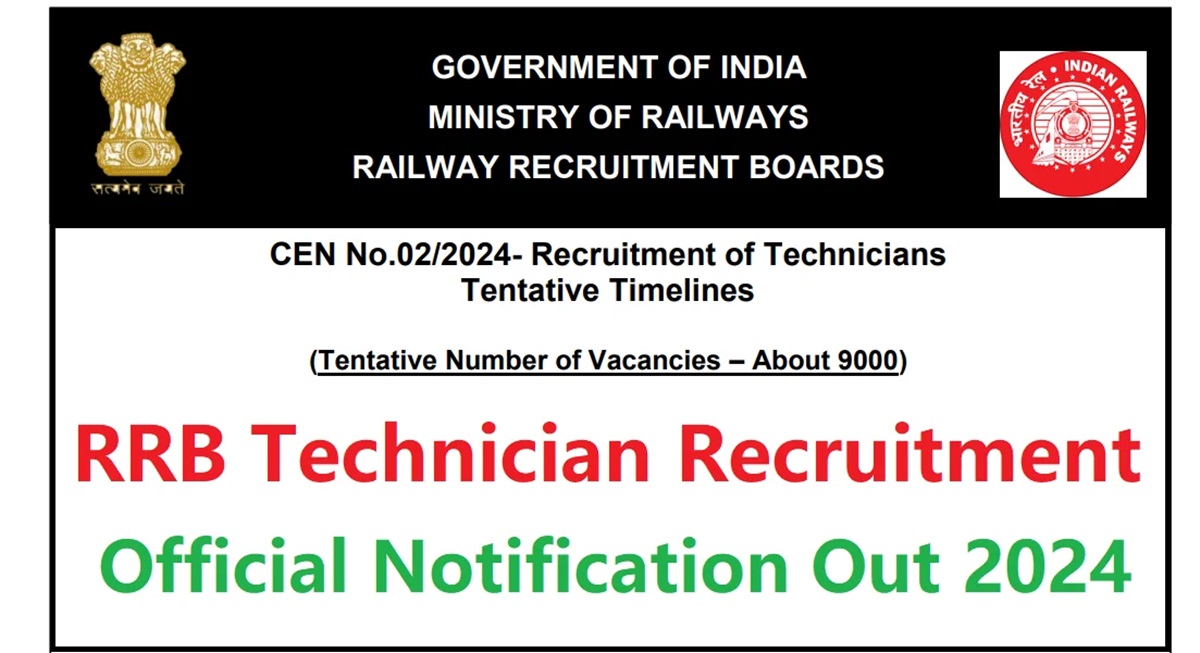 Railway RRB Technician CEN 2024 Online Form